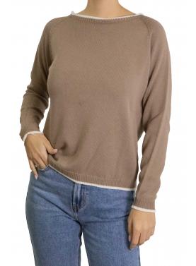 Maglioncino in cotone bicolore 